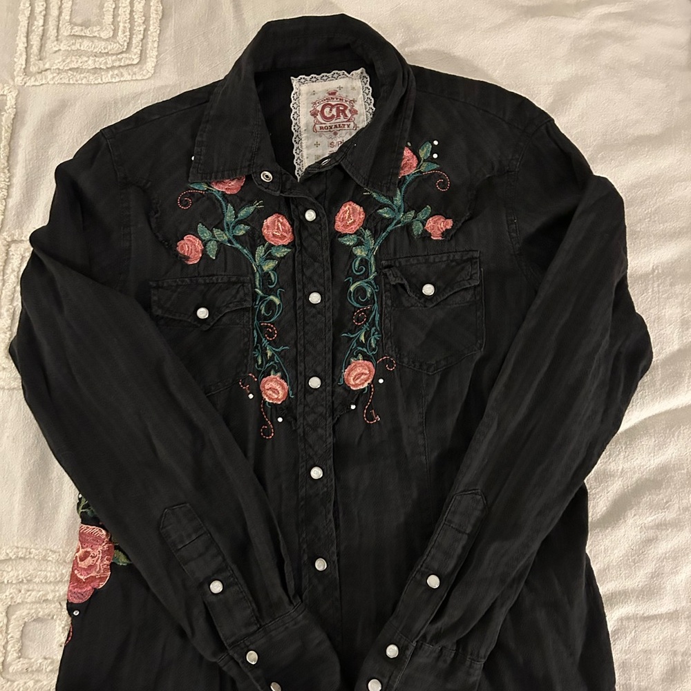 Rose western country royalty shirt
